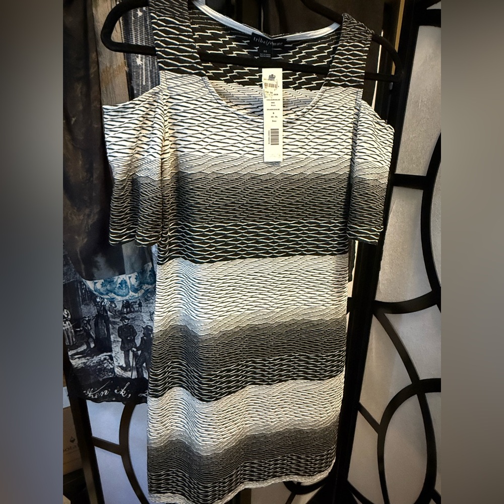 Black and White Patterned Dress